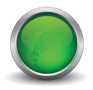 绿色绿光网按钮 美丽的互联网按钮网络圆形插图圆圈阴影玻璃网站背景图片
