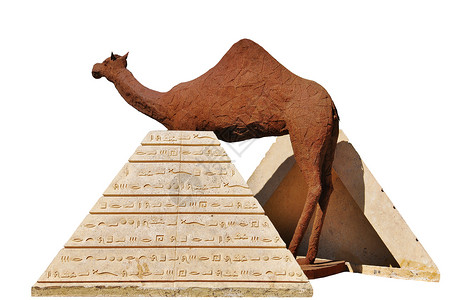 埃及沙姆沙伊赫骆驼雕像(埃及)背景图片