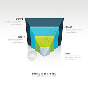 设计金字塔信息模板 4 色背景图片