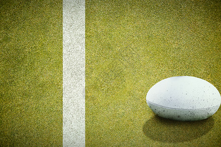 橄榄球复合图像绿色运动背景图片