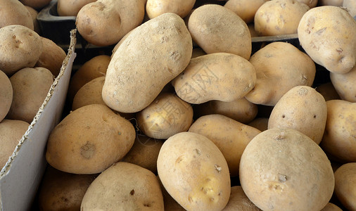 农民市场上出售的有机土豆马铃薯杂货店黄色概念食品白色农业食物团体蔬菜白色的高清图片素材
