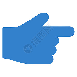 指数平角钴色图标手指导航拇指字形手势棕榈作品光标指针背景图片