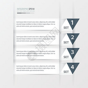 三角形现代信息图横幅 白色颜色样式标签高清图片素材