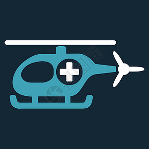 蓝色直升机医疗直升机图标情况援助速度字形医生飞机直升飞机白色医院蓝色设计图片