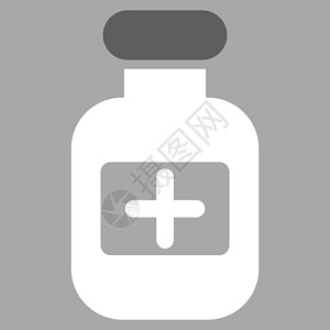 药瓶图标饮料玻璃医疗抗生素银色治疗处方白色药店管子设计图片