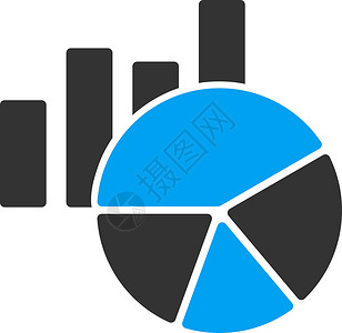 图表图标分析财务报告灰色信息饼形商业蓝色字形条形报告背景图片