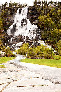 瀑布自然界旅游背景图片