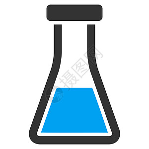烧瓶填色图标浮玻璃图标试管化学品蓝色实验室字形烧瓶管子玻璃化学灯泡背景