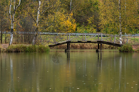 阿布拉姆策沃保留地建筑学树木池塘背景图片