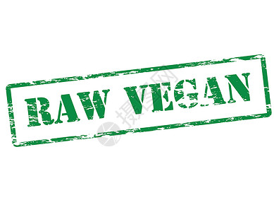原始素食素食主义者邮票绿色原油矩形墨水橡皮背景图片