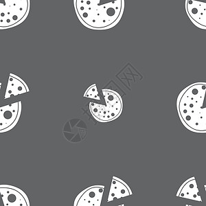 小老弟网络热语灰色背景上的无缝模式 矢量菜单午餐浇头网络插图餐厅垃圾食物图标香肠插画