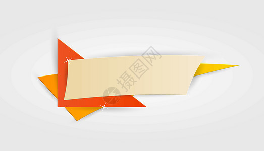 褐色丝带彩色横幅标签网络棕色丝带笔记红色插图空白盒子褐色插画