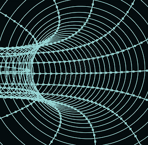 玻色子3d 抽象隧道或管插图圆圈速度管道数据线条强子建筑学连接电缆设计图片
