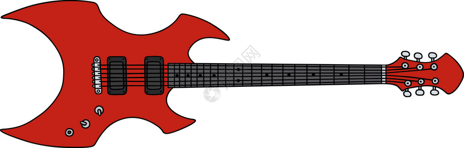 红重金属电吉他背景图片