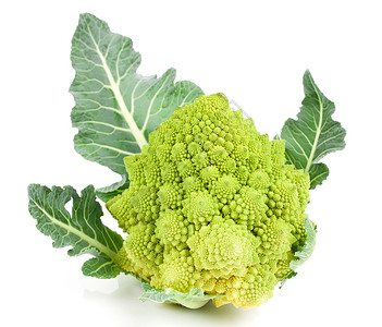 罗曼尼科花椰菜卷心菜 孤立在白面包上菜花健康植物白色产品季节蔬菜绿色食物稀有的高清图片素材