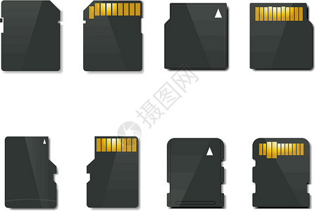 设置内存卡 矢量说明相机备份闪光电脑电话安全数字磁盘按钮贮存背景图片