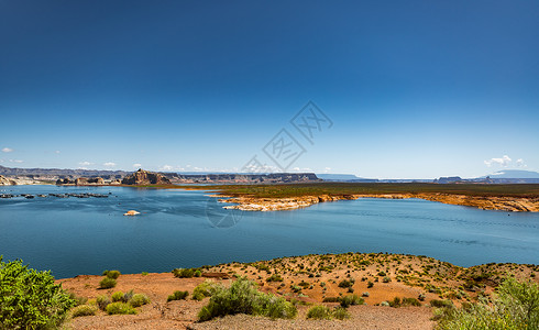 凤凰湖鲍威尔亚利桑那湖地质全景悬崖峡谷公园公路地标码头摄影岩石背景