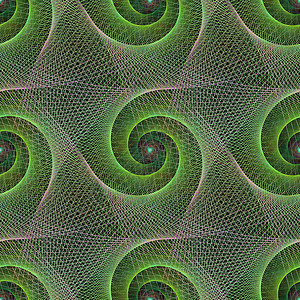 绿色重复连线折形螺旋模式背景图片