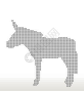 驴环形图冒充白色小马插图姿势阴影驴骡哺乳动物草图骡子背景图片