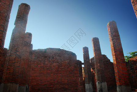 Ayutthaya历史城市旅行博物馆建筑学风景背景图片