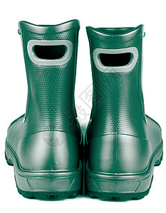 深绿色橡胶靴背景图片