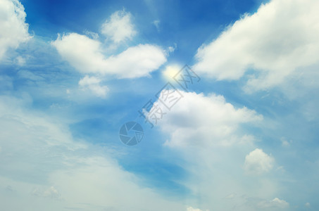 云和云天堂阳光蓝色环境多云天空白色天气背景图片