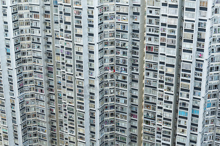 香港人口密度高的住宅楼群旅行高楼贫民窟多层摩天大楼生活民众景观建筑学天空镇高清图片素材