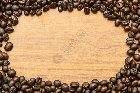 咖啡罗布斯塔黑色的木制的高清图片