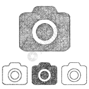 18-55镜头照片图标集 - 草图线艺术插画
