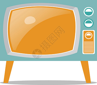 Retro电视插图天线视频电气电影盒子屏幕广播渠道广告背景图片