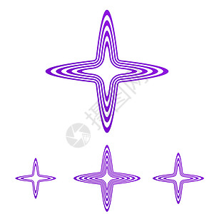 紫线恒星标志设计套件技术星座导航网络十字身份条纹界面星星标识背景图片