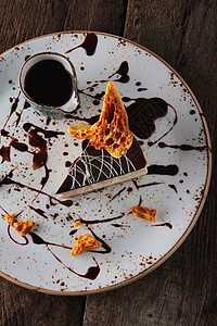 巧克力托盘蛋糕美食餐厅食物甜点奶糖背景图片