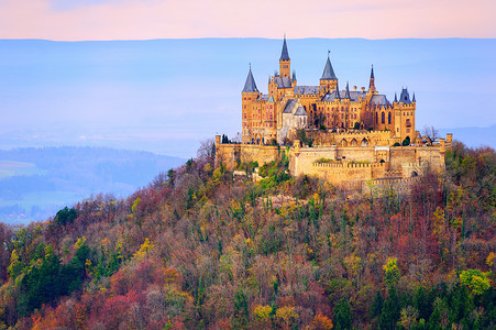 霍亨索伦城堡德国斯图加特Hohenzolren城堡背景