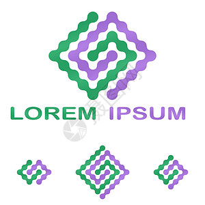 绿色紫色科学 技术公司符号集背景图片