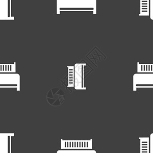 酒店 床图标标志 灰色背景的无缝图案插图医院房间按钮旅馆网络旅游汽车假期旅行背景图片