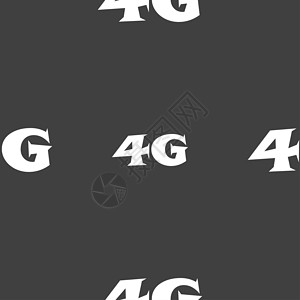 4G图标4G 符号图标 移动电信技术符号 灰色背景无缝模式 等等边界质量标签框架标准互联网按钮数据令牌电话背景