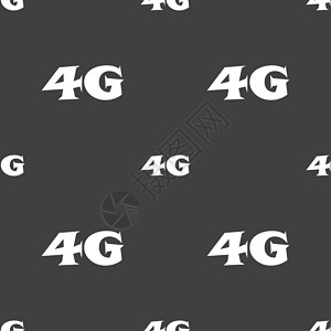 4G 符号图标 移动电信技术符号 灰色背景无缝模式 等等标准标签数据边界按钮邮票令牌插图框架互联网背景图片