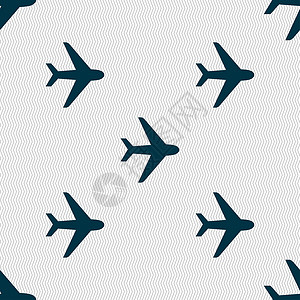 飞机图案平面图标符号 无缝图案和几何纹理艺术商业引擎喷射旅行导航车辆航空天空空气背景