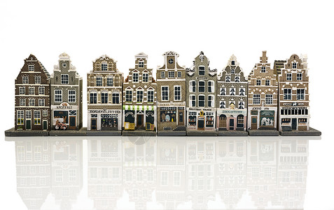 旧阿姆斯特丹荷兰的模范住房背景图片
