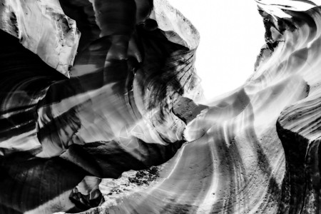 美国安特洛普峡谷黑色和白色的石头纹理背景高清图片