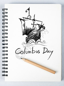 草图书本运输静物黑与白海洋插图铅笔素描笔记本手绘图画书背景图片