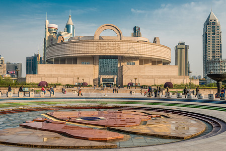 关于人文的上海博物馆 上海中国广场背景图片
