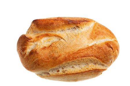 白色上隔离的新鲜面包空白食物工作室背景图片