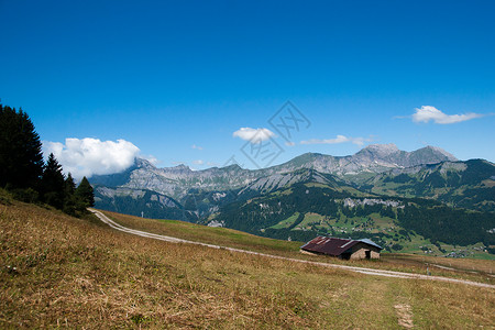 阿尔卑斯山山区地貌佛兰旅行假期游客波峰天空山脉旅游高清图片