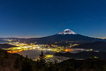 夜交藤富士山之夜背景