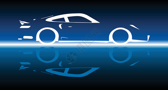 保时捷718Fast Car 反射绘画加速度艺术品运动艺术速度赛车插图轿跑车赛车手插画
