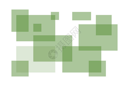 图示矩形木板绿色几何卡片插图白色空白长方形背景图片