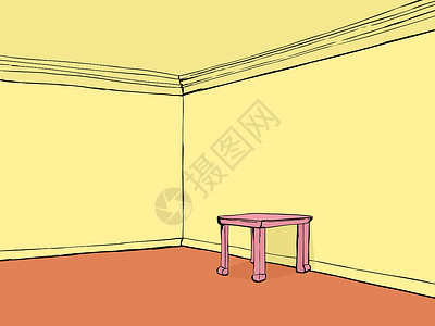 带有粉色桌的空房间背景图片
