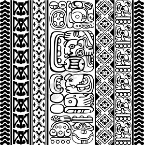 伯利兹玛雅古德仪式上帝框架边界历史艺术边缘法典装饰品插画