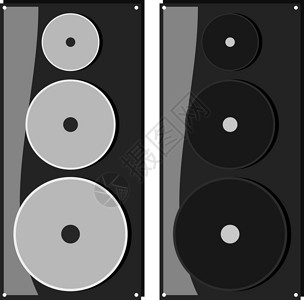 发言者插图音乐黑色绘画立体声低音工作室力量空白电子扬声器背景图片